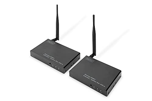 DIGITUS Wireless HDMI Extender-Set - Loop-Out - IR-Übertragung - Reichweite bis 80 m - Erweiterbar auf 4 Empfänger