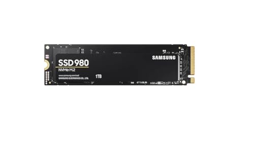 Samsung 980 NVMe M.2 SSD, 1 TB, PCIe 3.0, 3.500 MB/s Lesen, 3.000 MB/s Schreiben, Interne SSD für Gaming und Alltagsanwendungen, MZ-V8V1T0BW