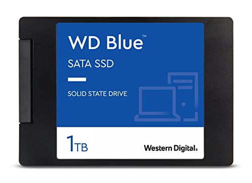 WD Blue SATA SSD 1 TB, 2,5 Zoll (interne SSD, hohe Zuverlässigkeit, Lesevorgänge bis zu 560 MB/s, Schreibvorgänge bis zu 530 MB/s, stoßsicher und WD F.I.T. Lab-zertifiziert)