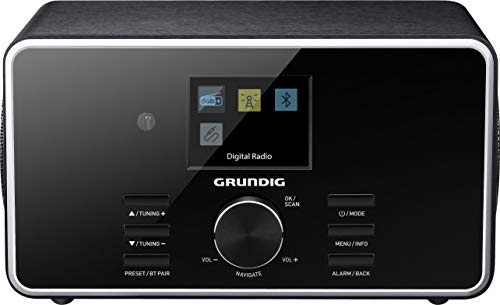 GRUNDIG DTR 4500 Digital Radio, DAB+, FM-Radio, RDS, 2.0 Stereo-Lautsprechersystem, Weckfunktion, TFT Farbdisplay, inkl. Fernbedienung, Bluetooth, Schwarz