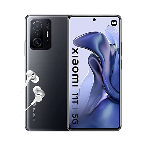 Xiaomi 11T 5G Smartphone + Kopfhörer (8+256GB, 6.67' 120 Hz AMOLED-Display und Dolby Atmos, 108MP in Profiqualität, MediaTek Dimensity 1200-Ultra, 67W Turbo Charge) Grau - Exklusiv bei Amazon