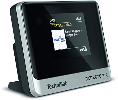 TechniSat DIGITRADIO 10 C - DAB+ Digitalradio Adapter (Farb-Display, Bluetooth, Fernbedienung, Wecker, optimal zur Aufrüstung bestehender HiFi-Anlagen) schwarz/silber