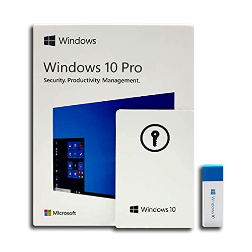 Windows 10 Professional USB / English / 32 Bit/64 Bit / Windows 10 Pro USB / Original Product / Flash Drive / Box / For 1 PC