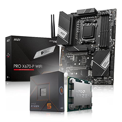 Memory PC Aufrüst-Kit Bundle AMD Ryzen 5 7600X 6X 4.7 GHz, PRO X670-P WiFi, komplett fertig montiert inkl. Bios Update und getestet