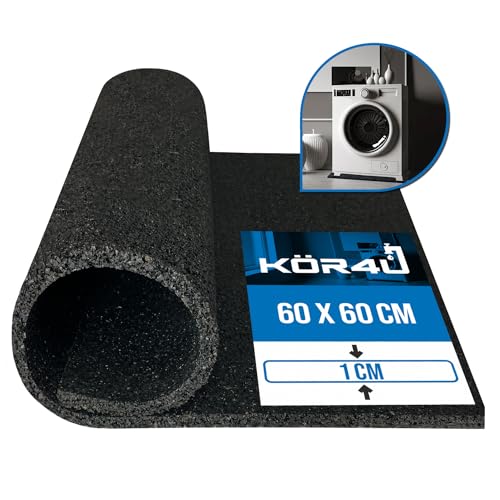 kör4u Premium Antivibrationsmatte 60x60x1cm, zuschneidbar, Gummimatte, Schallschutzmatte, Schwingungsdämpfer, geeignet als Waschmaschinenunterlage