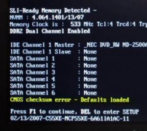 CMOS-Checksum-Error