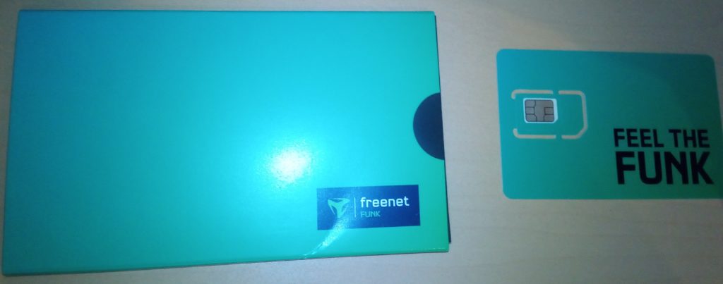 Freenet Funk Verpackung Simkarte